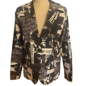 NWT care noir Women’s Black & White Jacket (L)